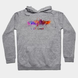 St.louis skyline in watercolor Hoodie